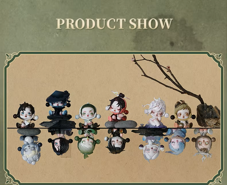 Pedido Caja de Figuras SKULLPANDA x The Ink Plum Blossom Series (con 12 piezas) (Blind Box) marca POP MART (8 cm)