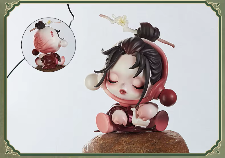 Pedido Caja de Figuras SKULLPANDA x The Ink Plum Blossom Series (con 12 piezas) (Blind Box) marca POP MART (8 cm)