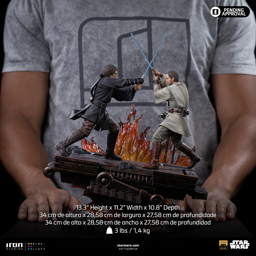 Preventa Estatua Anakin vs. Obi-Wan (Deluxe version) - Star Wars: La Venganza de los Sith - Limited Edition marca Iron Studios escala de arte 1/10