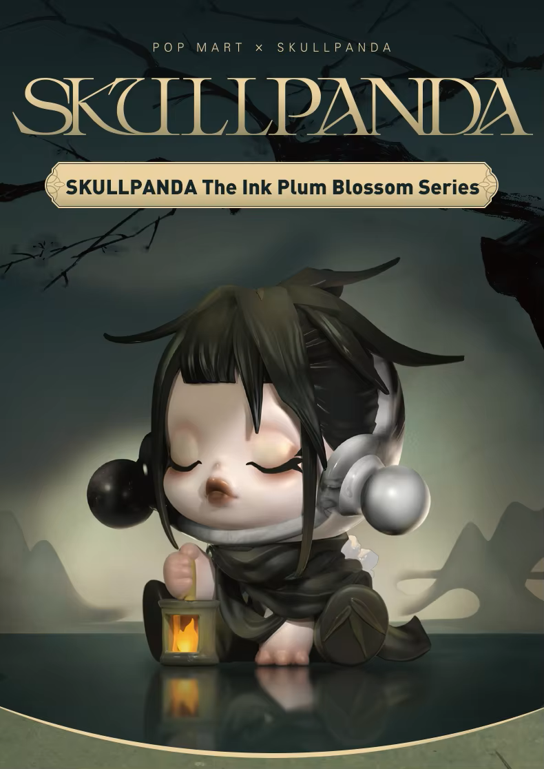 Pedido Caja de Figuras SKULLPANDA x The Ink Plum Blossom Series (con 12 piezas) (Blind Box) marca POP MART (8 cm)