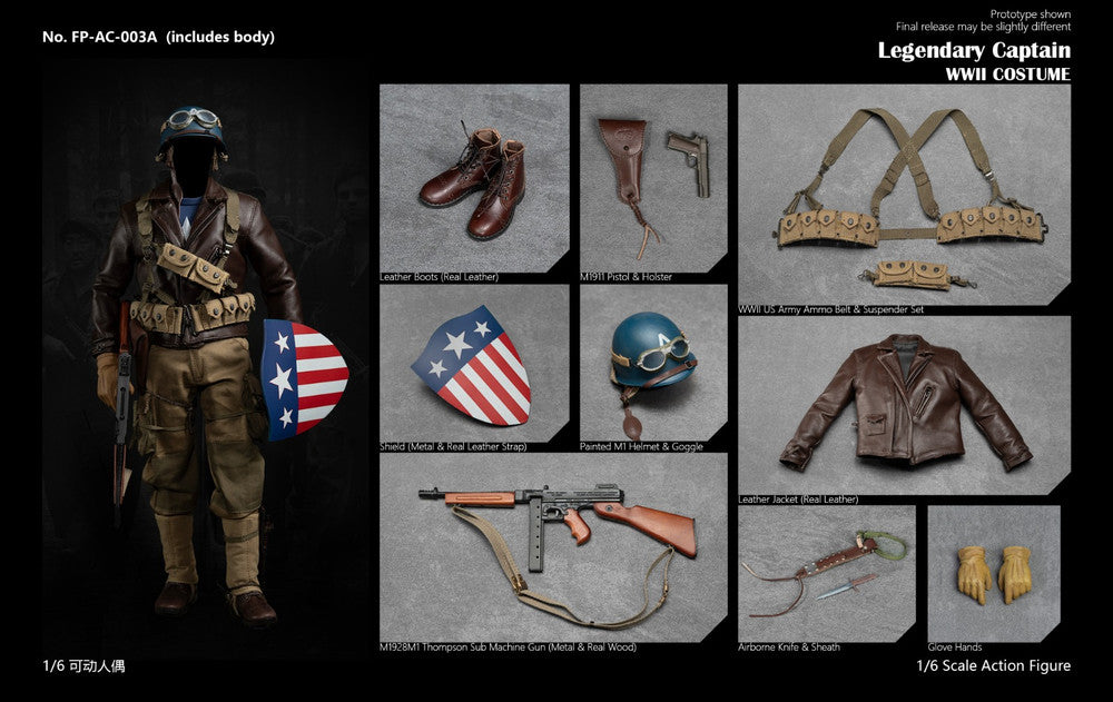 Preventa Set Legendary Captain WWII (Standard Version) marca Facepool FPAC003A escala 1/6