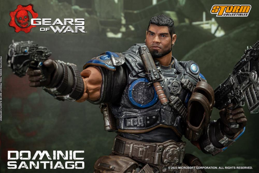 Preventa Figura Dominic Santiago - Gears of War marca Storm Collectibles escala pequeña 1/12