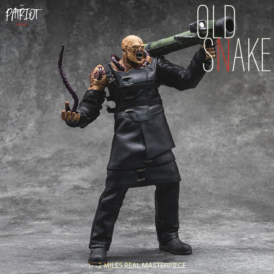 Preventa Figura Old Snake Type-I (All-Black Leather Jacket) marca Patriot Studio PA020A escala pequeña 1/12