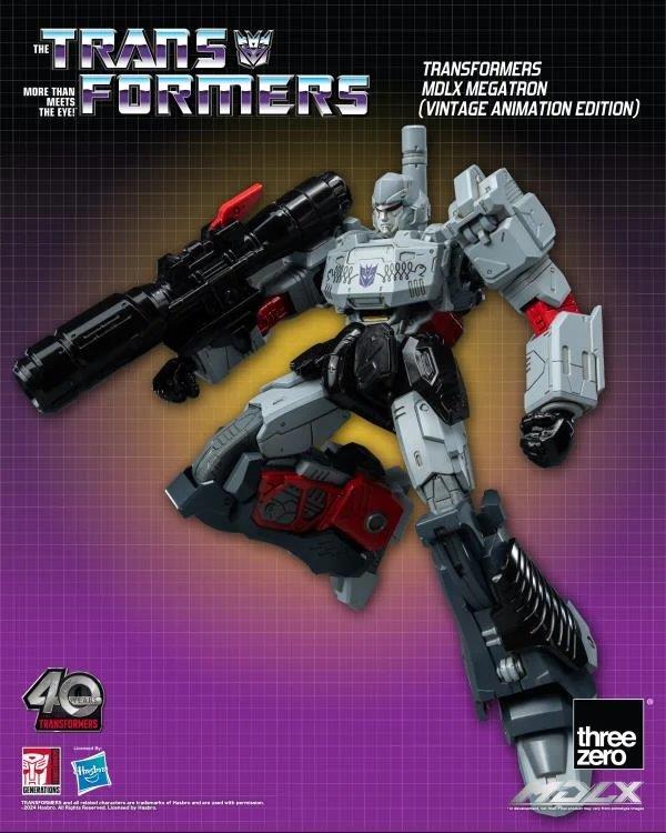 Pedido Figura MDLX Megatron (Vintage Animation) Exclusive 40th Aniversary - Transformers marca Threezero 3Z0694 (18 cm)
