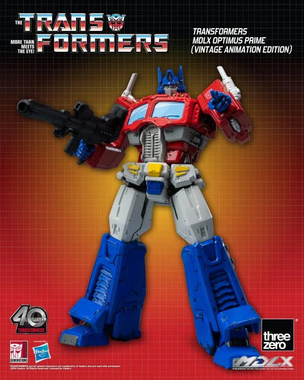 Pedido Figura MDLX Optimus Prime (Vintage Animation) Exclusive 40th Aniversary - Transformers marca Threezero 3Z0692 (17.8 cm)