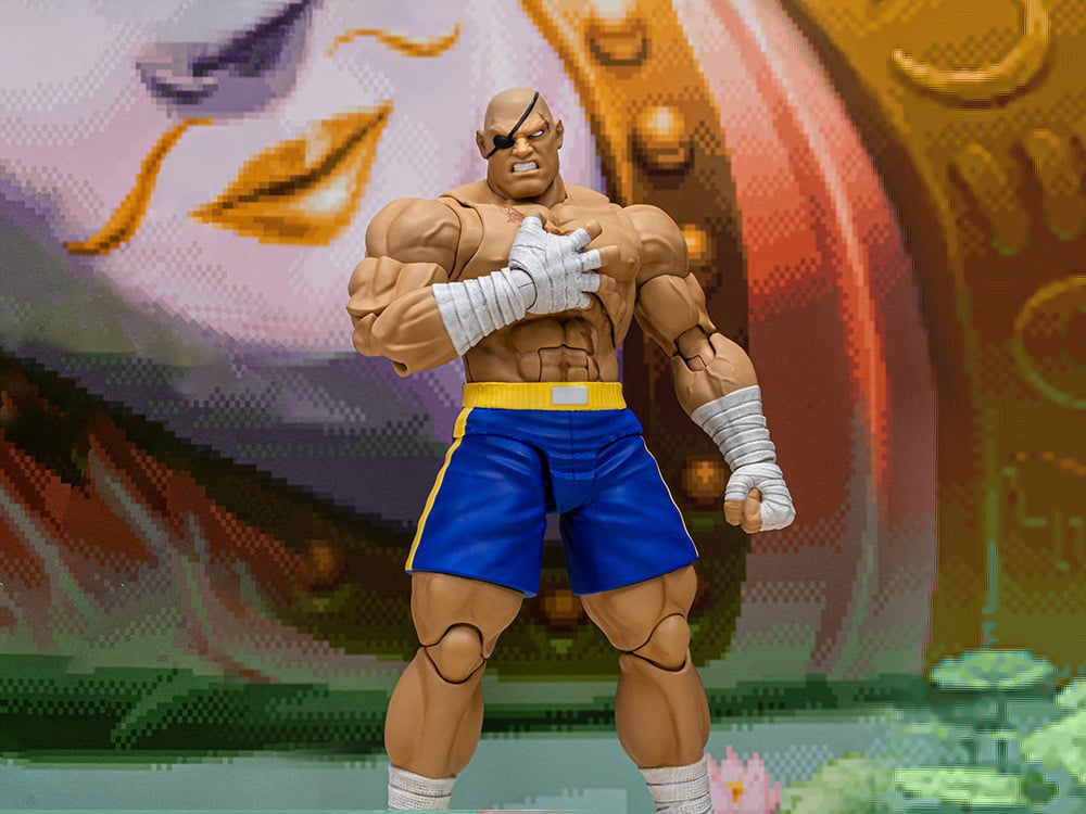Preventa Figura SAGAT (Storm Arena) - Street Fighter Alpha 3 marca Storm Collectibles SFSA03 escala pequeña 1/12