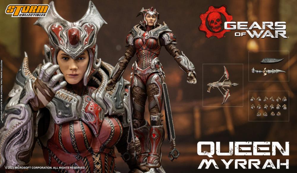 Preventa Figura Queen Myrrah - Gears of War marca Storm Collectibles escala pequeña 1/12