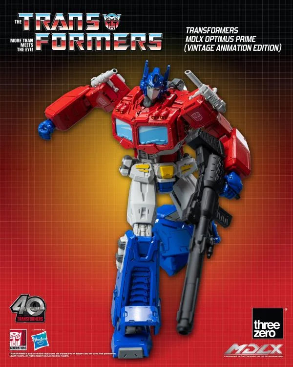 Pedido Figura MDLX Optimus Prime (Vintage Animation) Exclusive 40th Aniversary - Transformers marca Threezero 3Z0692 (17.8 cm)
