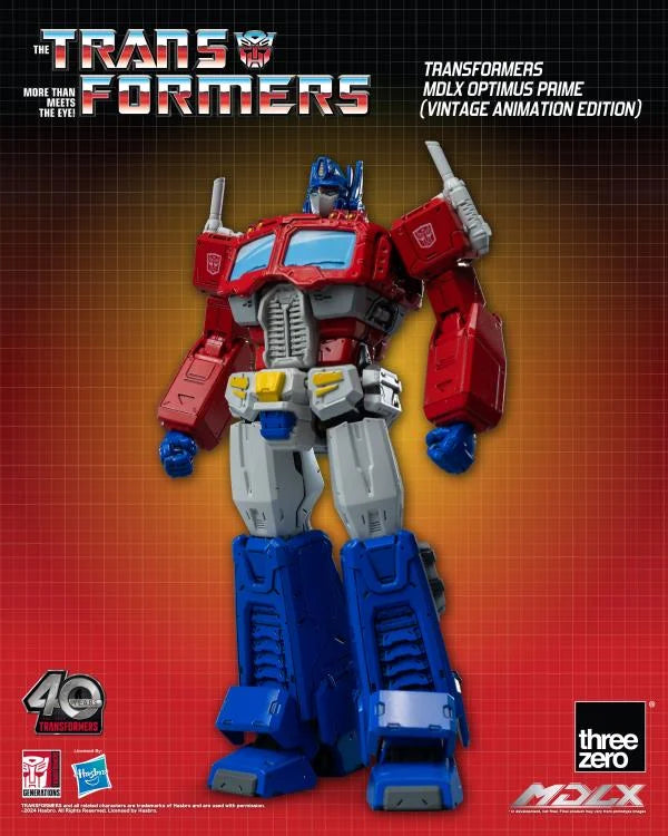 Pedido Figura MDLX Optimus Prime (Vintage Animation) Exclusive 40th Aniversary - Transformers marca Threezero 3Z0692 (17.8 cm)
