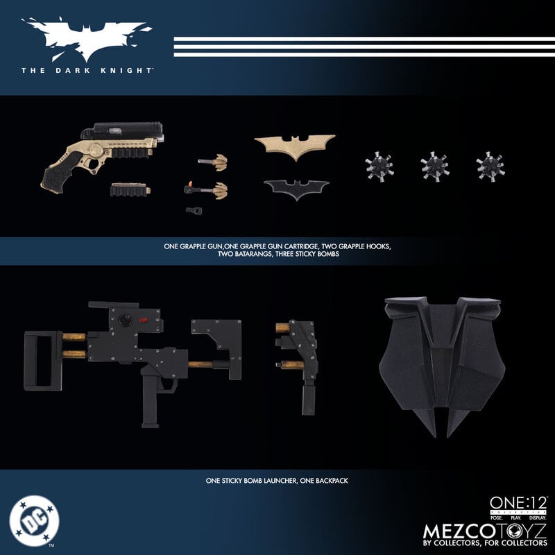 Preventa Figura Batman - The Dark Knight One:12 Collective marca Mezco Toyz escala 1/12