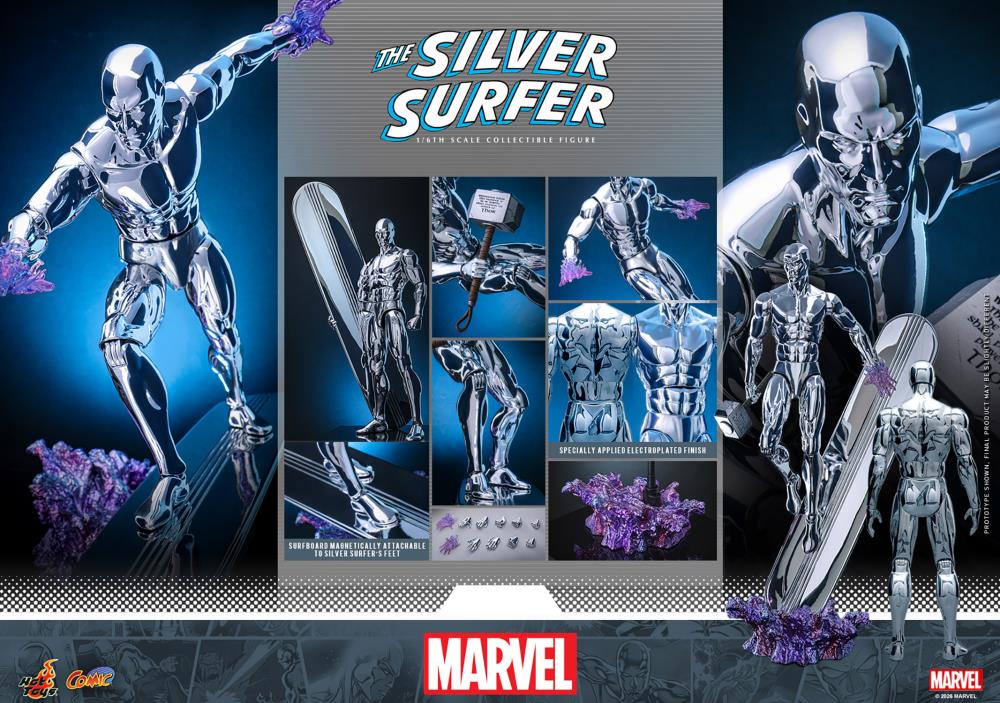 Preventa Figura Silver Surfer - Marvel Comics marca Hot Toys CMS033 escala 1/6