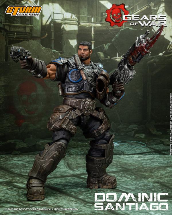 Preventa Figura Dominic Santiago - Gears of War marca Storm Collectibles escala pequeña 1/12