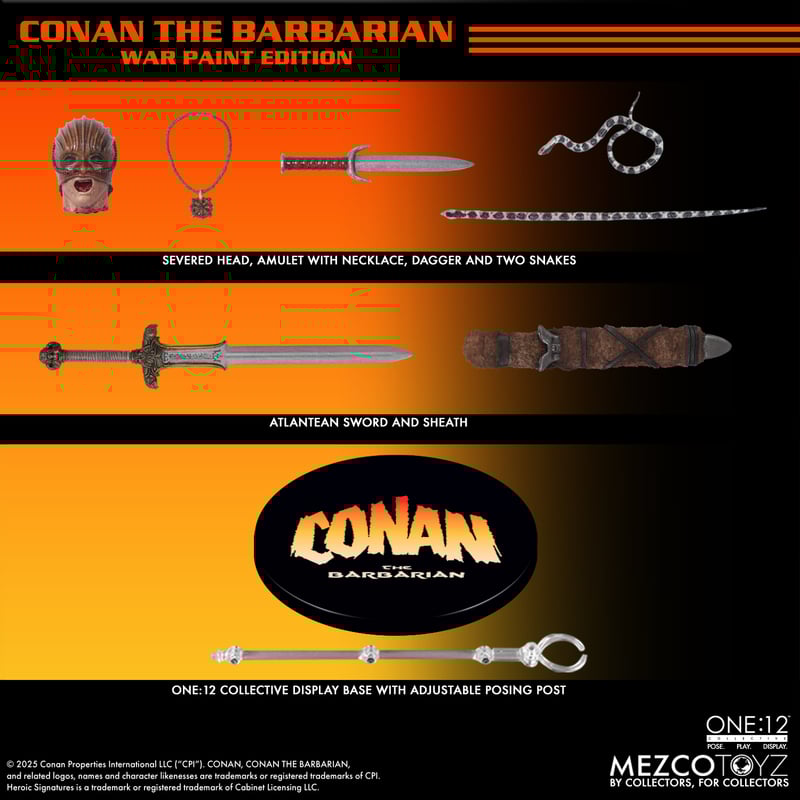 Preventa Figura Conan (War Paint Edition) - Conan the Barbarian (1982) One:12 Collective marca Mezco Toyz escala 1/12