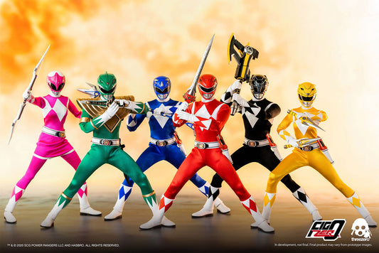 Pedido Figuras Mighty Morphin Power Rangers (6 versiones) - FigZero marca Threezero 3Z0195-200 escala 1/6