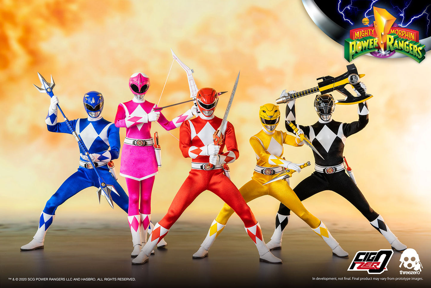 Pedido Figuras Mighty Morphin Power Rangers (6 versiones) - FigZero marca Threezero 3Z0195-200 escala 1/6