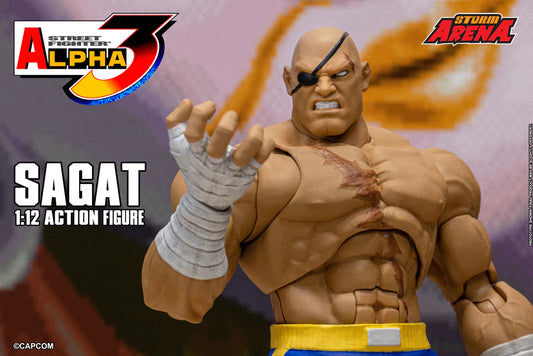 Preventa Figura SAGAT (Storm Arena) - Street Fighter Alpha 3 marca Storm Collectibles SFSA03 escala pequeña 1/12