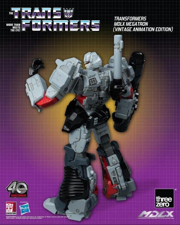 Pedido Figura MDLX Megatron (Vintage Animation) Exclusive 40th Aniversary - Transformers marca Threezero 3Z0694 (18 cm)