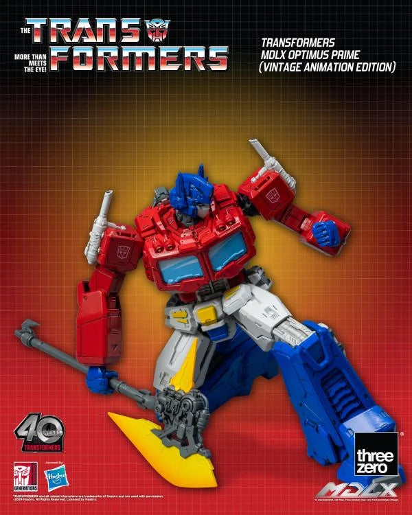 Pedido Figura MDLX Optimus Prime (Vintage Animation) Exclusive 40th Aniversary - Transformers marca Threezero 3Z0692 (17.8 cm)