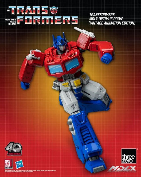Pedido Figura MDLX Optimus Prime (Vintage Animation) Exclusive 40th Aniversary - Transformers marca Threezero 3Z0692 (17.8 cm)
