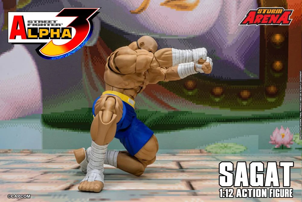 Preventa Figura SAGAT (Storm Arena) - Street Fighter Alpha 3 marca Storm Collectibles SFSA03 escala pequeña 1/12