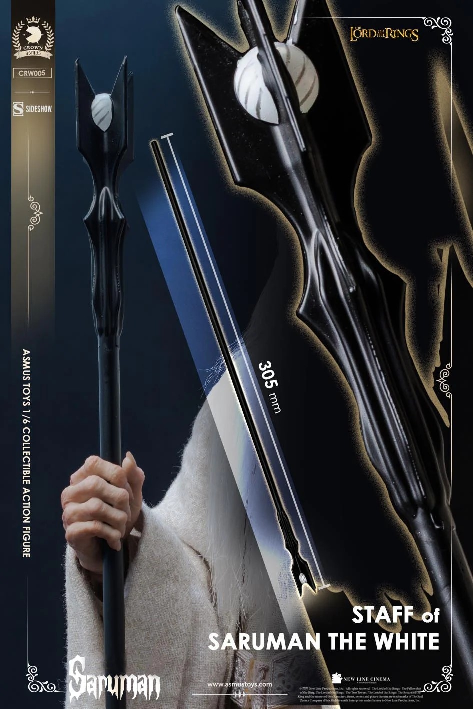 Preventa Figura Saruman - The Lord of the Rings Trilogy - Crown Series marca Asmus Toys CRW005 escala 1/6