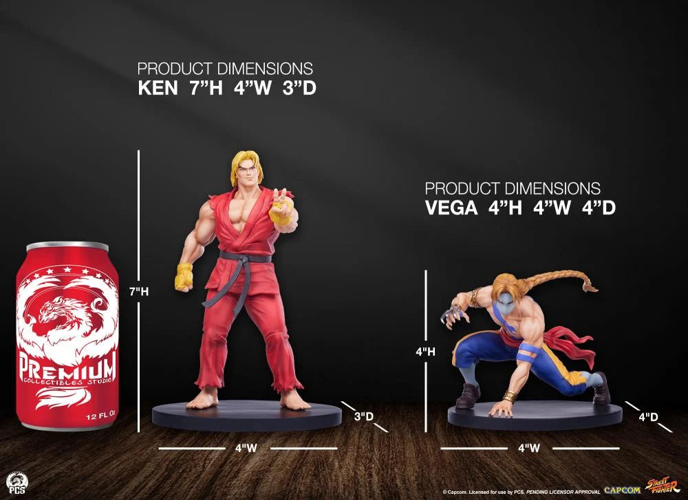 Preventa Set Estatuas Ken y Vega - Street Jam - Street Fighter marca PCS Collectibles escala 1/10