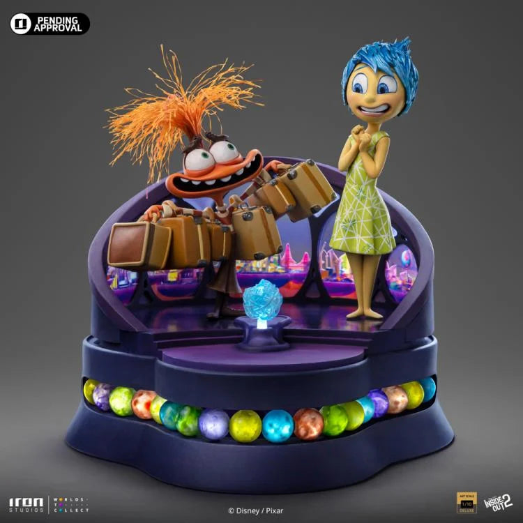 Preventa Estatua Joy and Anxiety / Alegría y Ansiedad (Deluxe) - Inside Out 2 - Limited Edition marca Iron Studios escala de arte 1/10