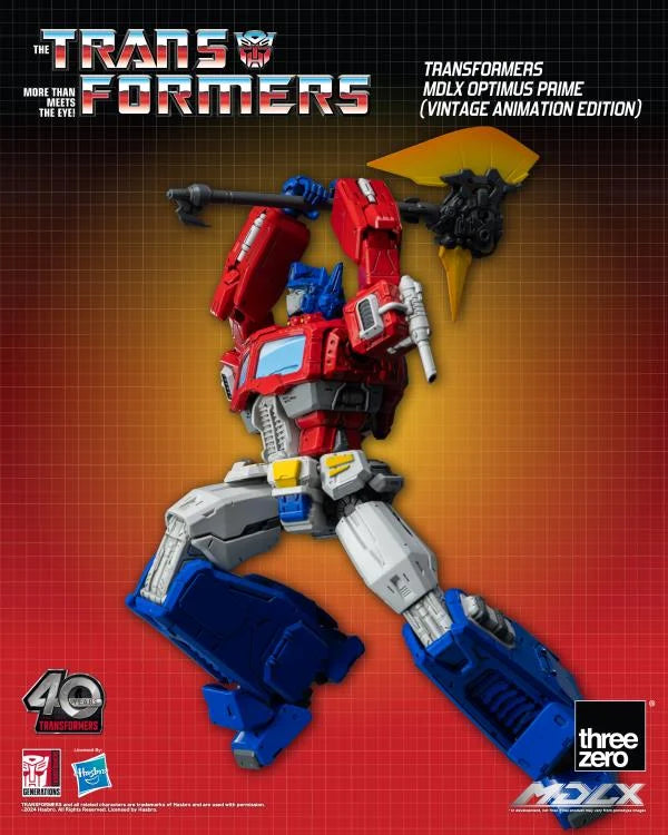 Pedido Figura MDLX Optimus Prime (Vintage Animation) Exclusive 40th Aniversary - Transformers marca Threezero 3Z0692 (17.8 cm)