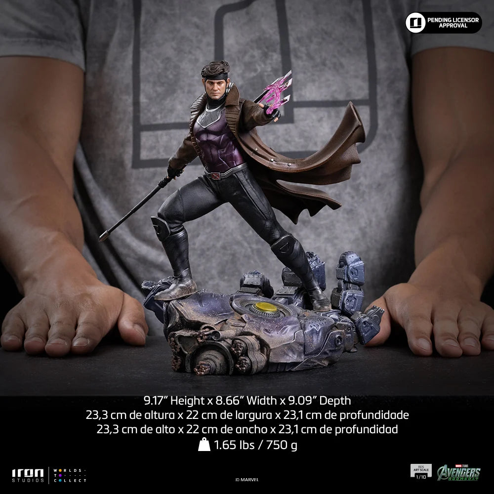 Preventa Estatua Gambit- Avengers: Doomsday marca Iron Studios escala de arte 1/10