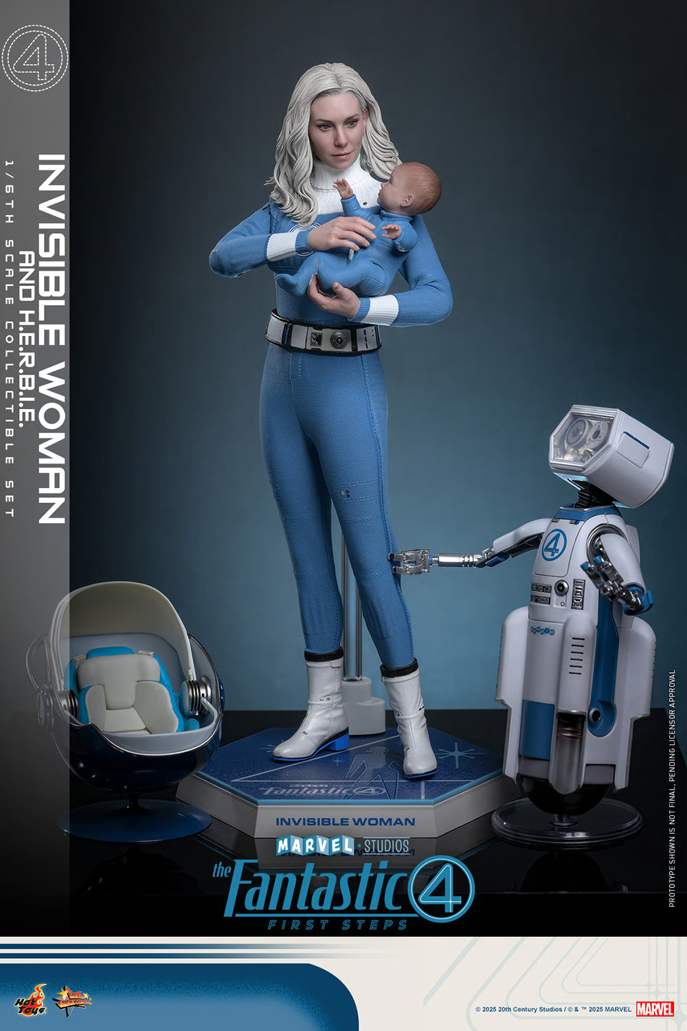 Preventa Figura Invisible Woman / Mujer Invisible & H.E.R.B.I.E. - The Fantastic Four: First Steps marca Hot Toys MMS824 escala 1/6