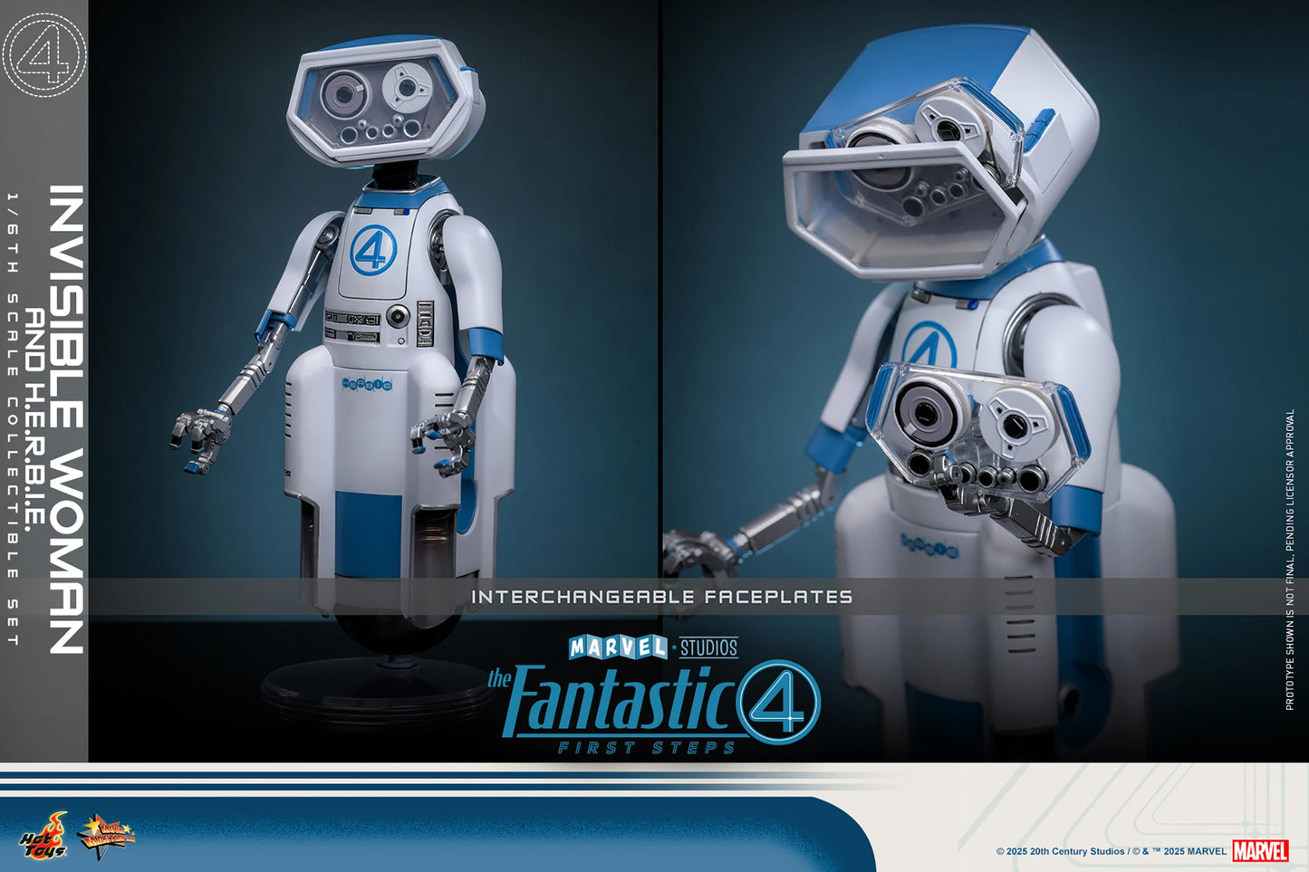 Preventa Figura Invisible Woman / Mujer Invisible & H.E.R.B.I.E. - The Fantastic Four: First Steps marca Hot Toys MMS824 escala 1/6