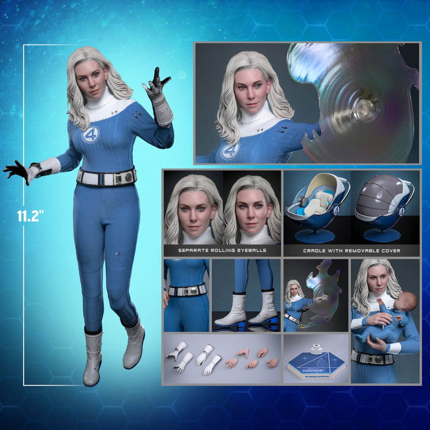 Preventa Figura Invisible Woman / Mujer Invisible - The Fantastic Four: First Steps marca Hot Toys MMS823 escala 1/6