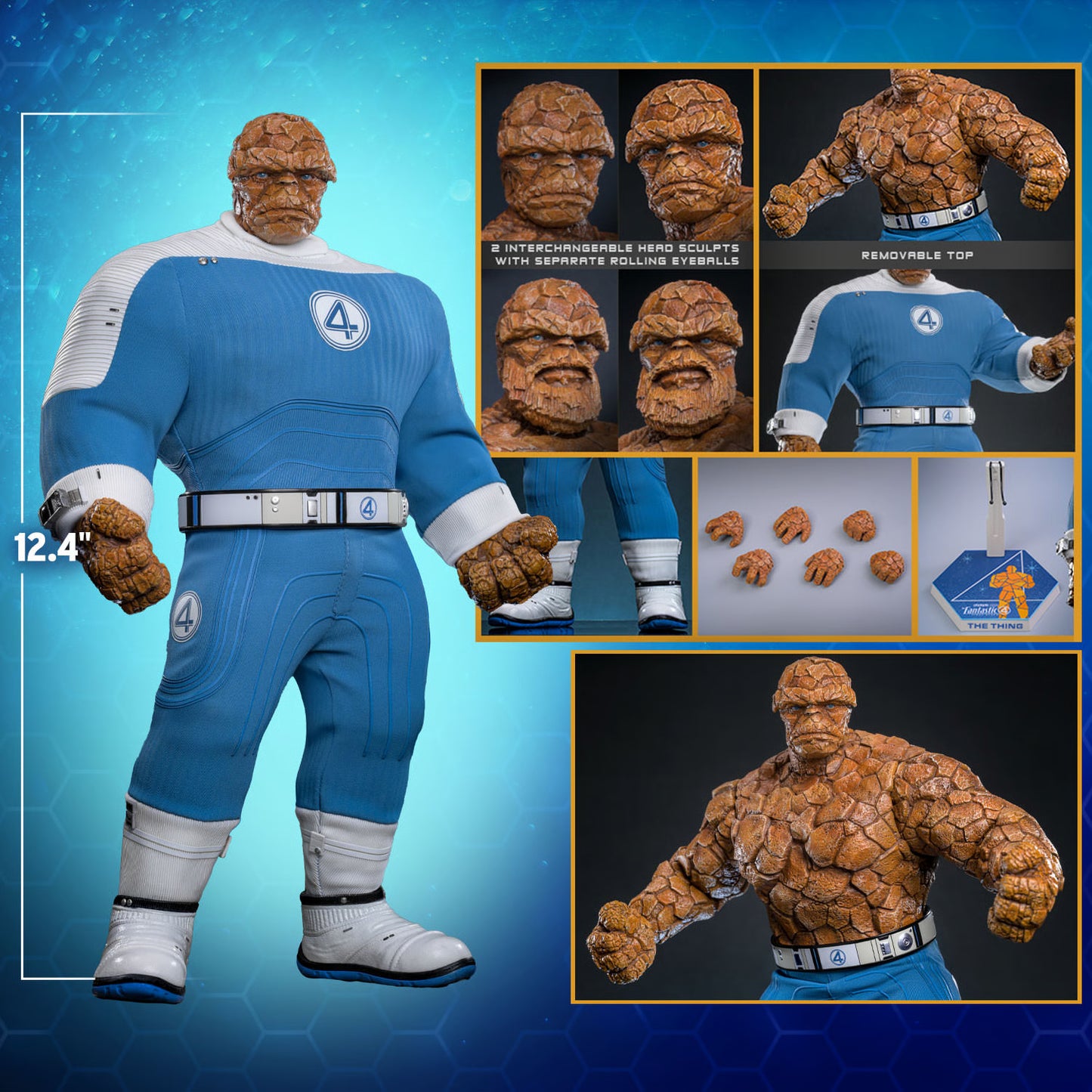 Preventa Figura The Thing / La Mole - The Fantastic Four: First Steps marca Hot Toys MMS813 escala 1/6