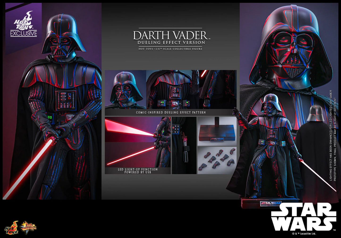 Pedido Figura Darth Vader (Dueling Effect Version) EXCLUSIVE - Star Wars marca Hot Toys MMS777 escala 1/6 (SOLO 1 DISPONIBLE)