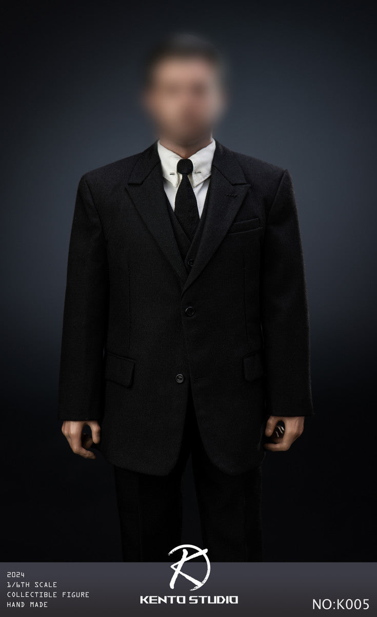 Pedido Set de traje de caballero y abrigo gris con cuerpo marca Kento Studio K005 escala 1/6