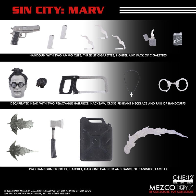 Preventa Figura Marv - Sin City - One:12 Collective marca Mezco Toyz escala 1/12