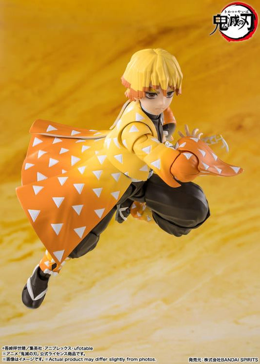 Pedido Figura Zenitsu Agatsuma - Demon Slayer: Kimetsu no Yaiba - S.H.Figuarts marca Bandai Spirits escala pequeña 1/12