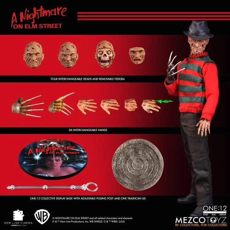 Pedido Figura Freddy Krueger: A Nightmare on Elm Street - One:12 Collective marca Mezco Toyz 77390 escala 1/12