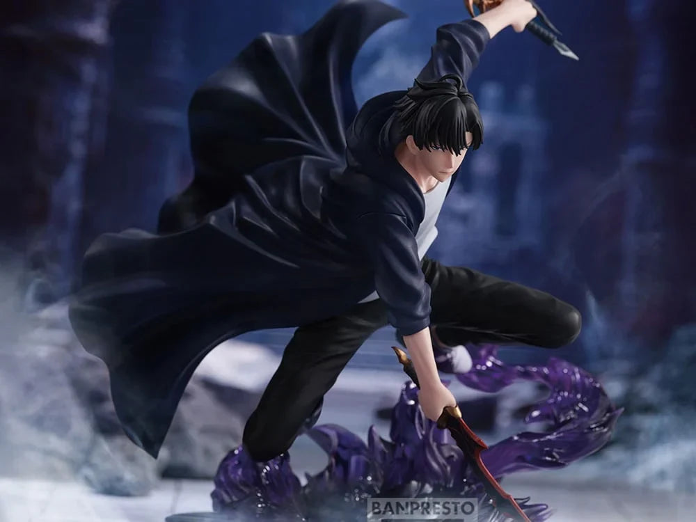 EN STOCK Estatua Sung Jinwoo - Solo Leveling - Espresto Excite Motions Vol.1 marca Bandai Namco (21 cm)
