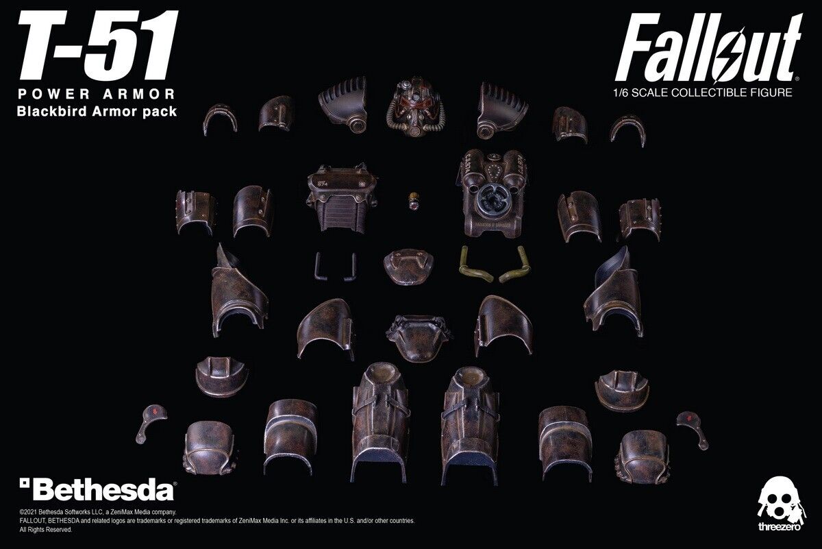 Pedido Set Fallout T-51 Power Armor - Blackbird Armor Pack marca Threezero 3Z0179 escala 1/6