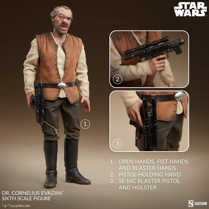 Preventa Figura Doctor Cornelius Evazan™ - Scum & Villainy - Star Wars: Episodio IV Una Nueva Esperanza ™ marca Sideshow Collectibles #100486 escala 1/6