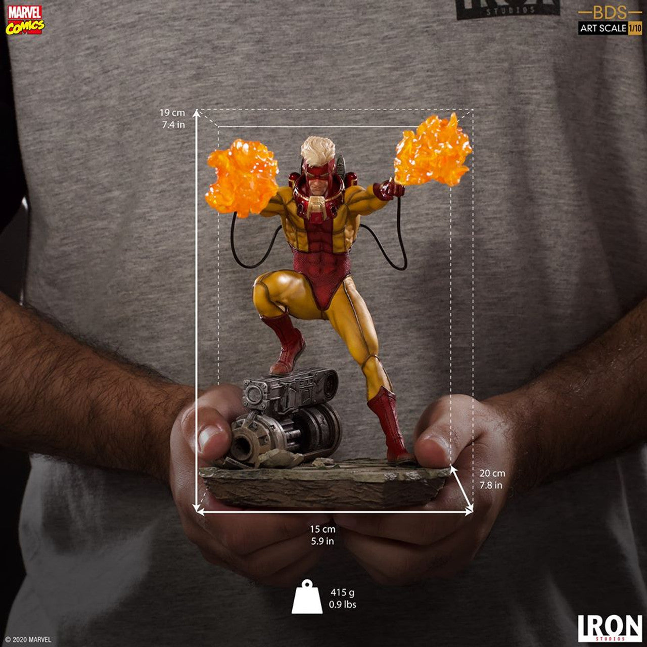 Pedido Estatua Pyro - X-Men Marvel Comics marca Iron Studios - Battle Diorama Series (DBS) escala de arte 1/10