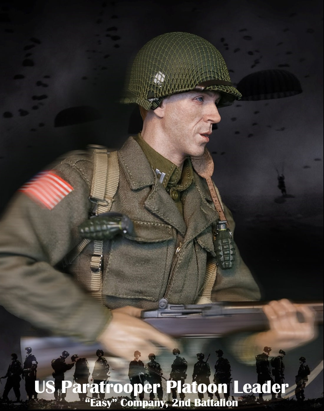 Pedido Figura US Paratrooper Platoon Leader (Special version) - WWII “Easy” Company 2nd Battalion marca Facepool FP-002B escala 1/6