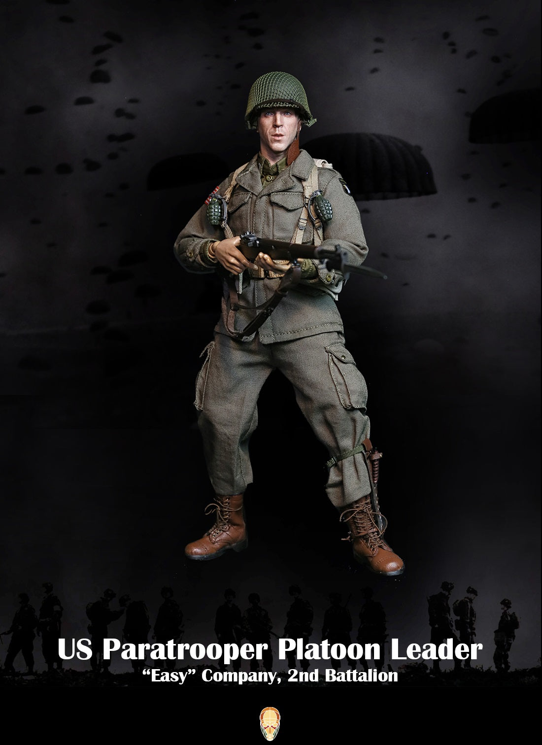 Pedido Figura US Paratrooper Platoon Leader (Special version) - WWII “Easy” Company 2nd Battalion marca Facepool FP-002B escala 1/6