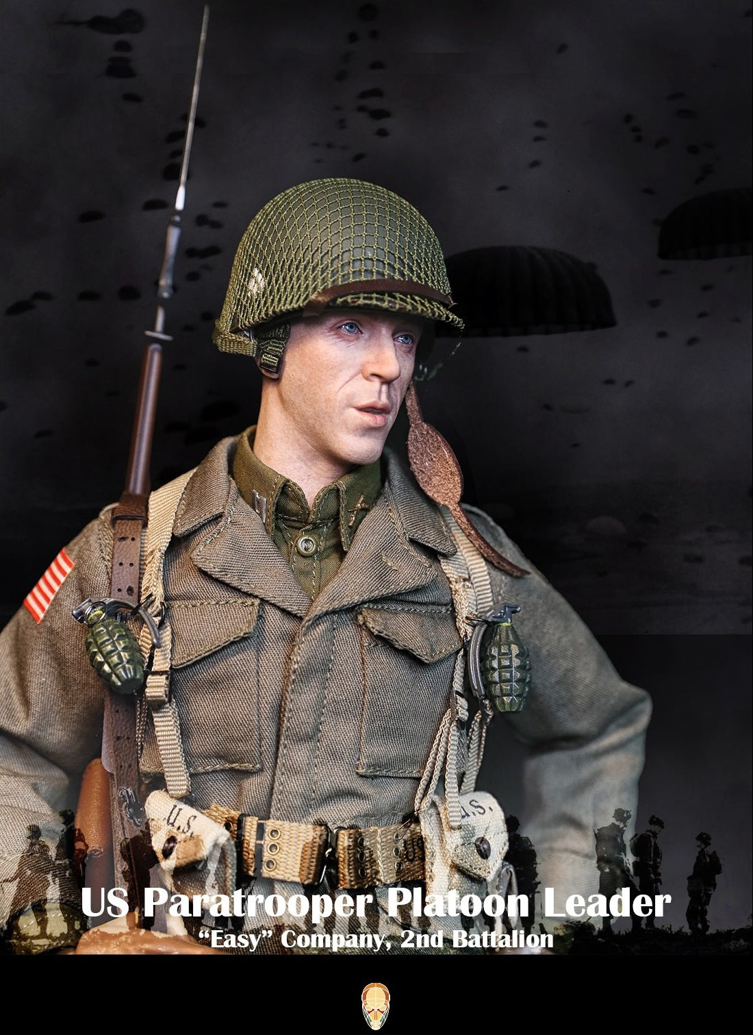 Pedido Figura US Paratrooper Platoon Leader (Special version) - WWII “Easy” Company 2nd Battalion marca Facepool FP-002B escala 1/6