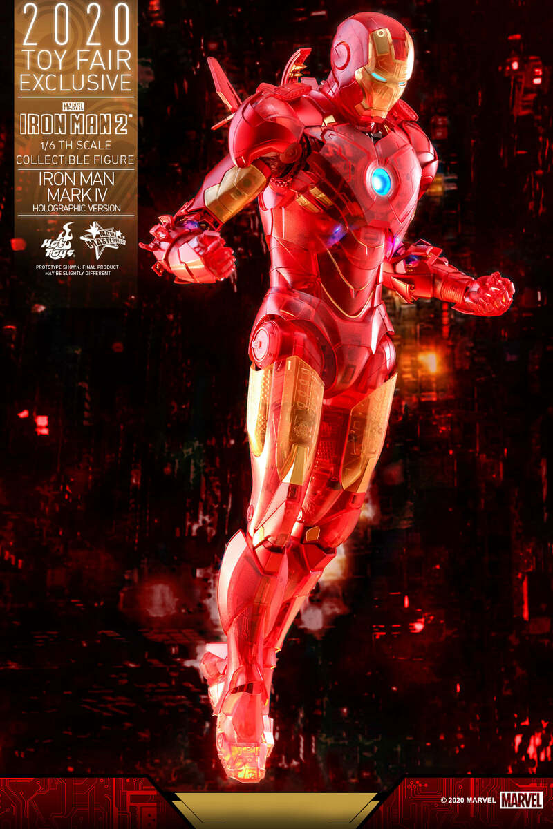 Pedido Figura Iron Man Mark IV (Holographic Version) - Iron Man 2 (Toy Fair Exclusive) marca Hot Toys MMS568 escala 1/6