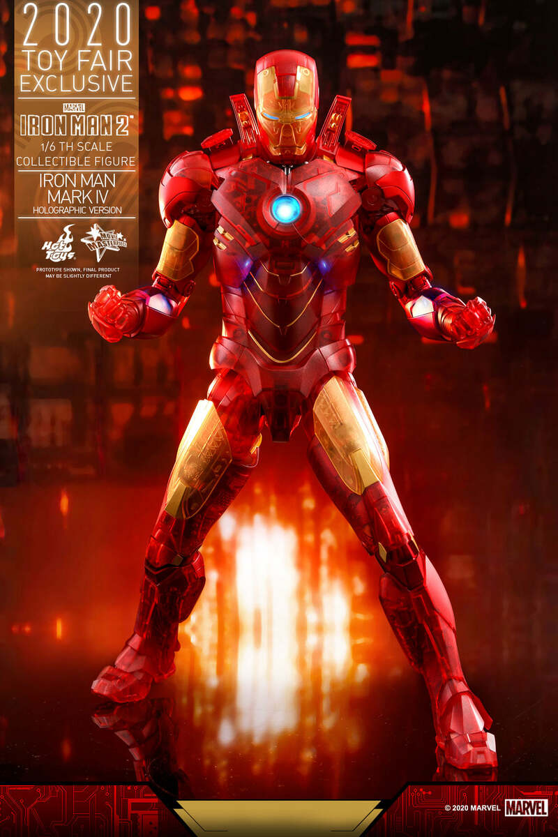 Pedido Figura Iron Man Mark IV (Holographic Version) - Iron Man 2 (Toy Fair Exclusive) marca Hot Toys MMS568 escala 1/6