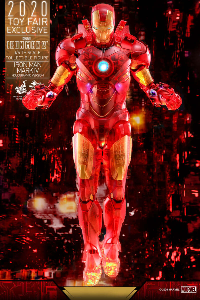 Pedido Figura Iron Man Mark IV (Holographic Version) - Iron Man 2 (Toy Fair Exclusive) marca Hot Toys MMS568 escala 1/6