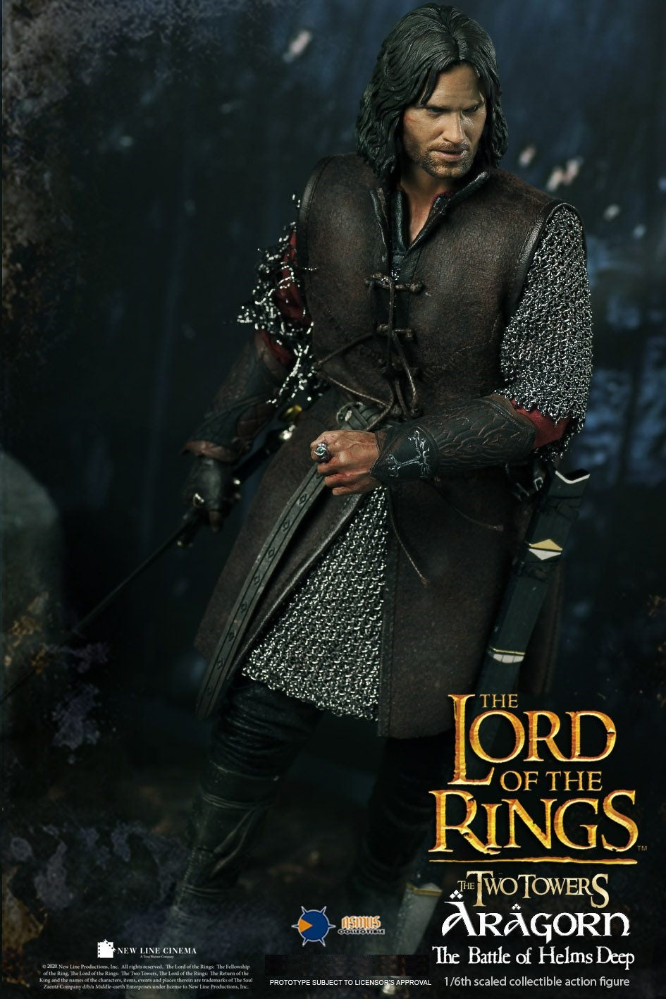Pedido Figura Aragorn "The Battle of Helms Deep" The Lord of the Rings marca Asmus Toys LOTR025 escala 1/6