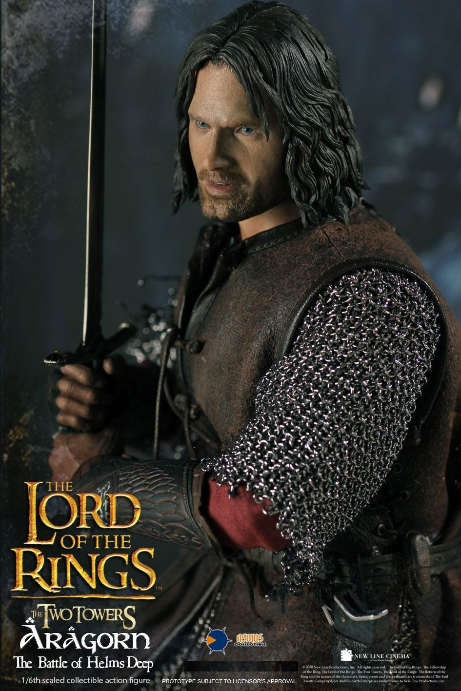 Pedido Figura Aragorn "The Battle of Helms Deep" The Lord of the Rings marca Asmus Toys LOTR025 escala 1/6